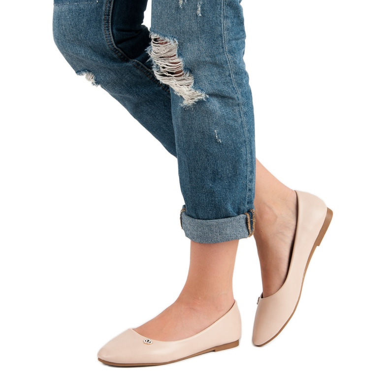 Beige ballerinas multicolored 2