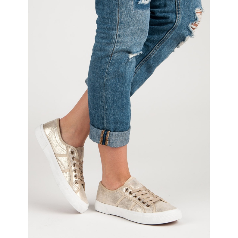 J. Star Lace-up Sneakers yellow 1