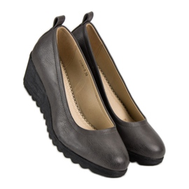 J. Star Gray Wedge Pumps grey 2