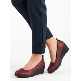 J. Star Red Pumps On A Wedge 1