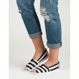 Comer Striped Slipons white brown multicolored 2