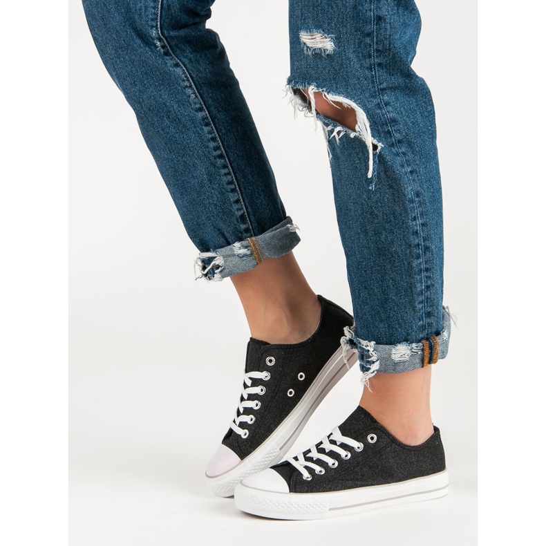 Glitter Sneakers black 1