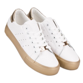 Comfortable Sports Shoes white yellow 2