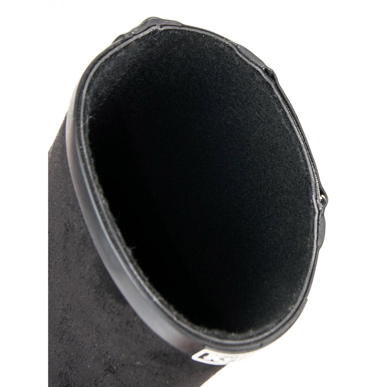 Kylie Suede Galoshes With Decorative Zipper black 1