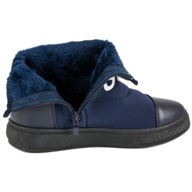 Bestelle Fashionable High Sneakers white navy blue 1