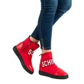 Bestelle Fashionable High Sneakers white red 2