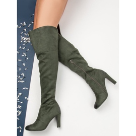 VINCEZA High Heel Boots green 2