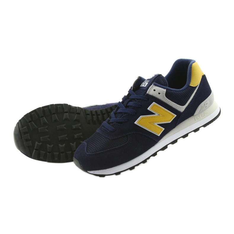 New Balance ML574SMB PIGMENT WITH BRASS yellow navy blue 4
