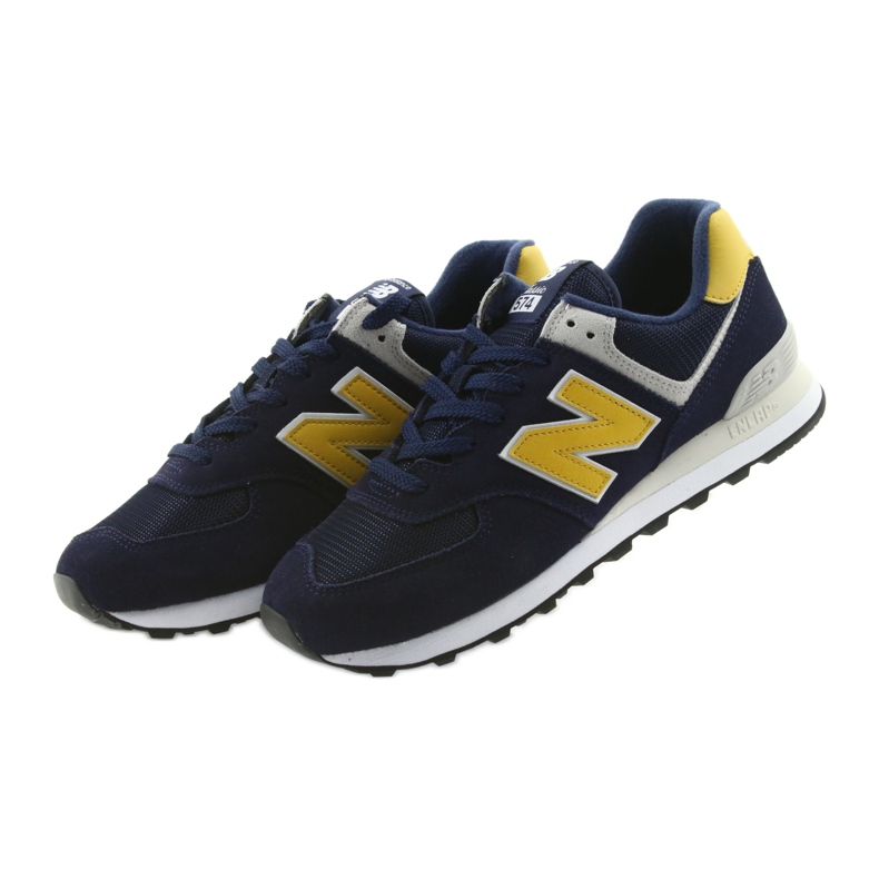 New Balance ML574SMB PIGMENT WITH BRASS yellow navy blue 3