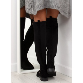 Over-the-knee boots with a flexible upper black DA01P Black 2