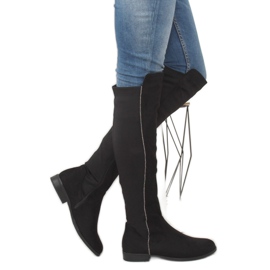 Over-the-knee boots with a flexible upper black 168-188 Black 2