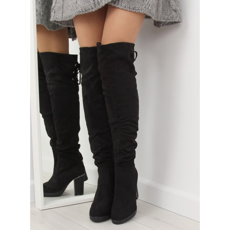 Black high-heeled boots 1137-GG Black 1