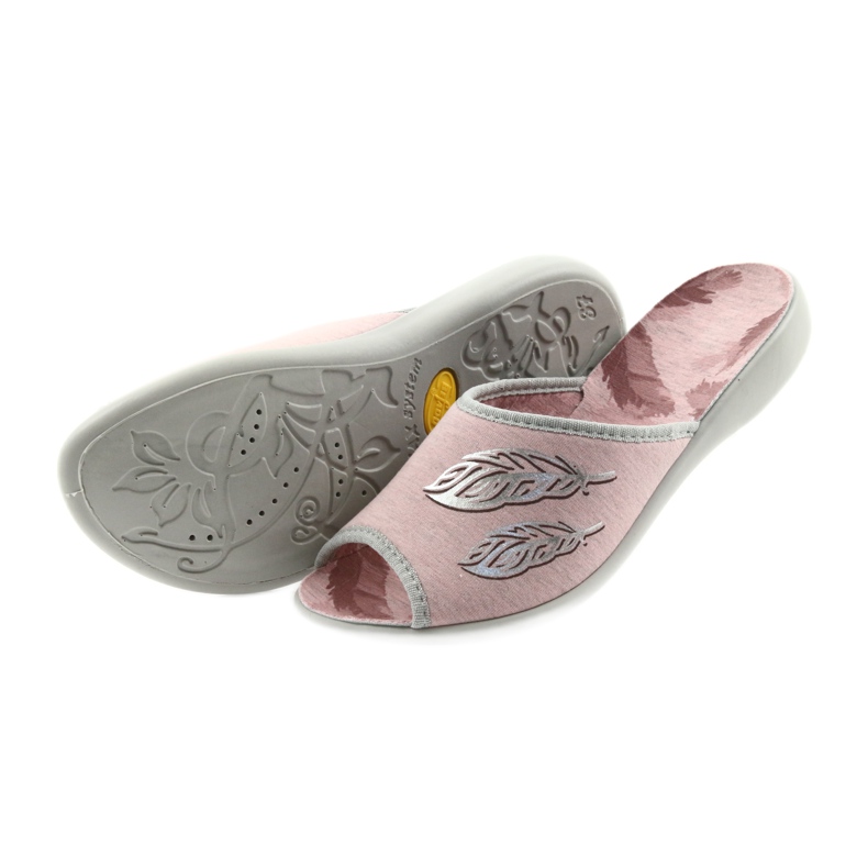 Befado women's shoes 254D098 slippers grey pink 4 Befado women's shoes 254D098 slippers grey pink 4