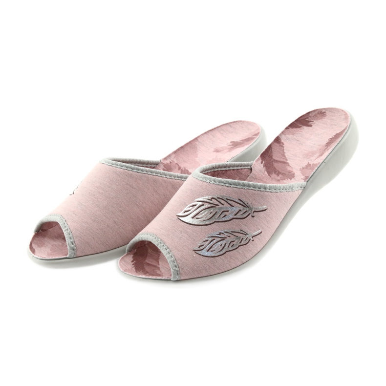 Befado women's shoes 254D098 slippers grey pink 3 Befado women's shoes 254D098 slippers grey pink 3