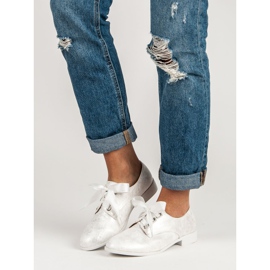 Juliet Tied brogues white grey 1