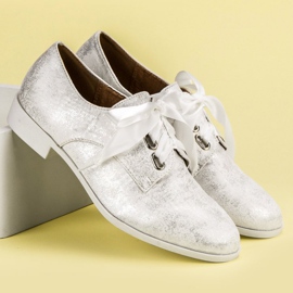 Juliet Tied brogues white grey 6