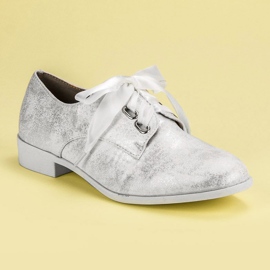 Juliet Tied brogues white grey 3