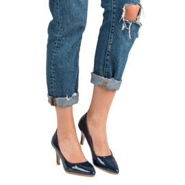 VINCEZA navy blue pumps 2