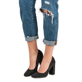 Seastar Suede Pumps On A Pillar black 2