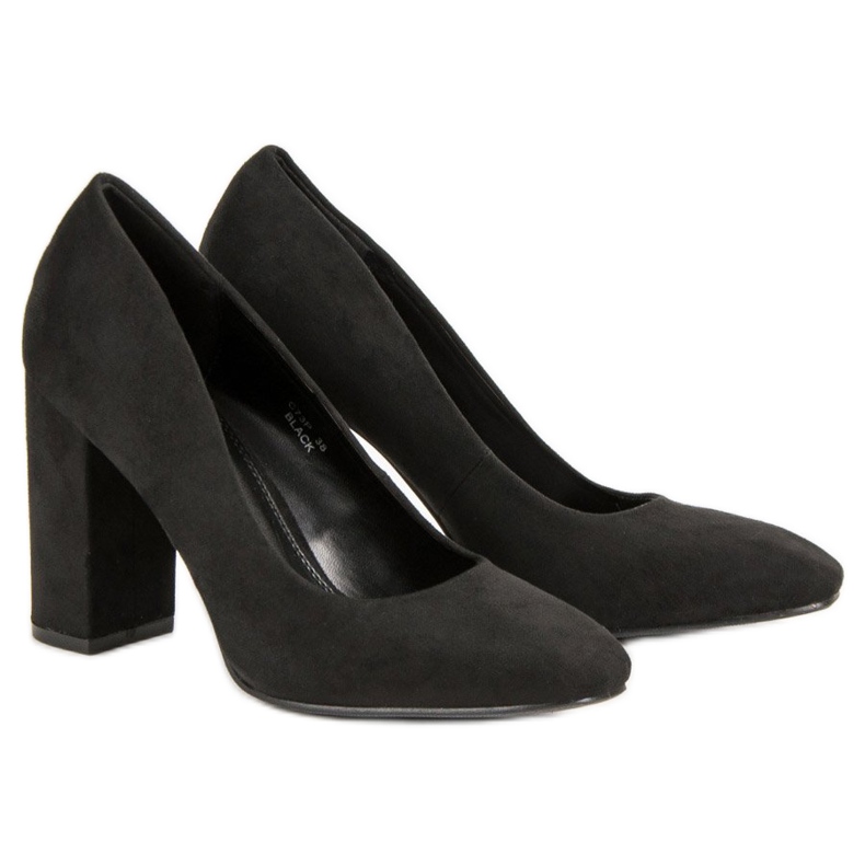Seastar Suede Pumps On A Pillar black 1