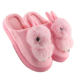 Women's pink slippers bunnies MA01 Pink 2