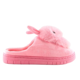 Women's pink slippers bunnies MA01 Pink 1