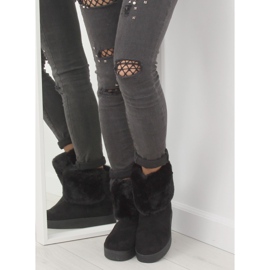 LV58 Black women's black snow boots 1