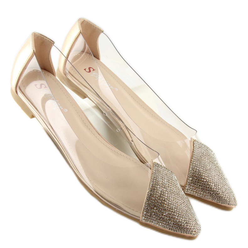 Pink transparent ballerinas LT111P Champagne 1
