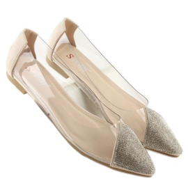 Beige transparent ballerinas LT111P Apricot 1