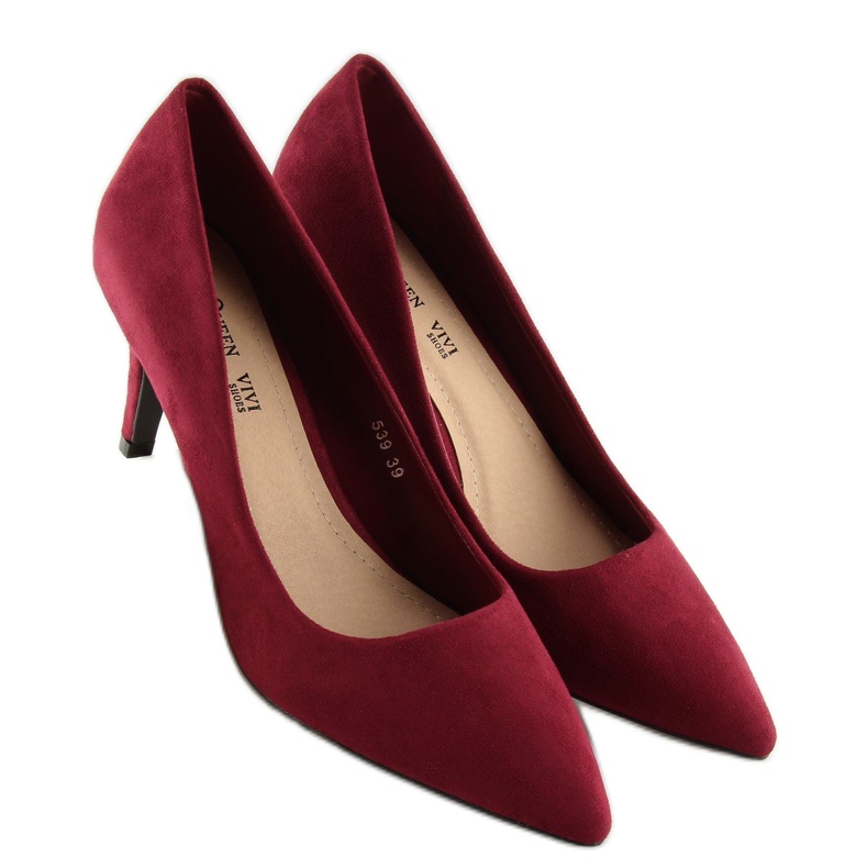 Pumps on a stiletto heel 539 Wine red 1
