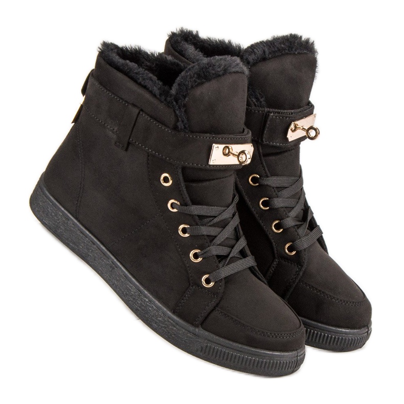Suede High Sneakers black 1