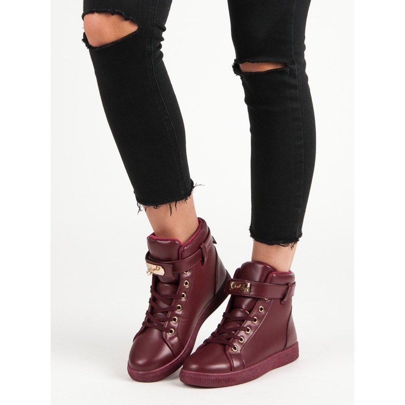 Burgundy Sneakers red 2