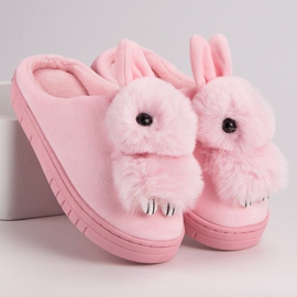 Warm slippers pink 1