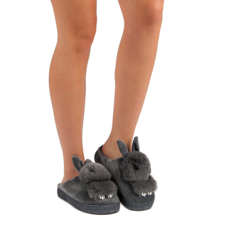 Warm slippers grey 1