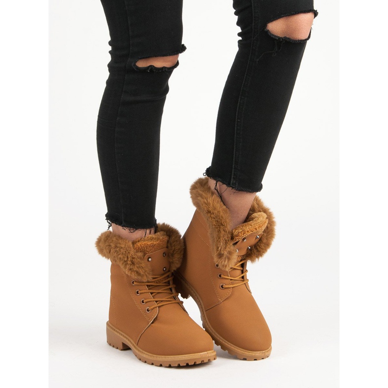 Camel Trappers With Fur brown 1