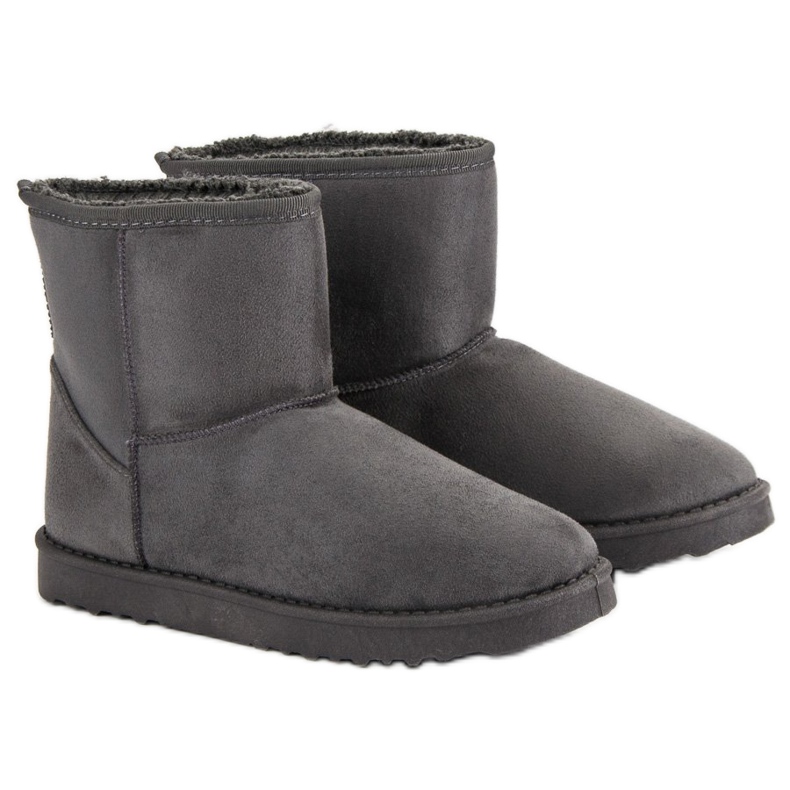 Suede snow boots grey 1