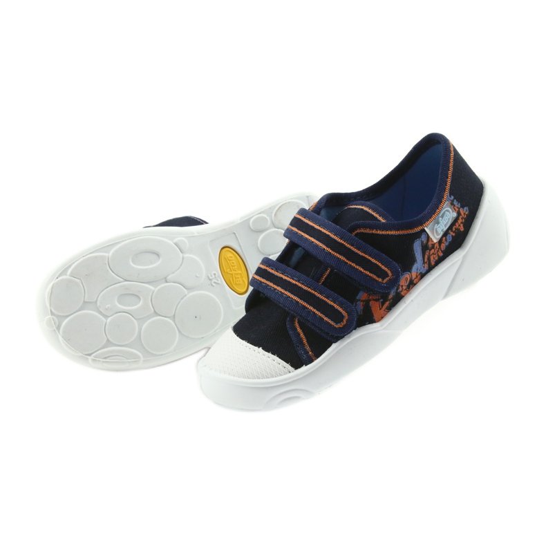 Befado children's shoes sneakers slippers 907P094 navy blue orange white 5 Befado children's shoes sneakers slippers 907P094 navy blue orange white 5