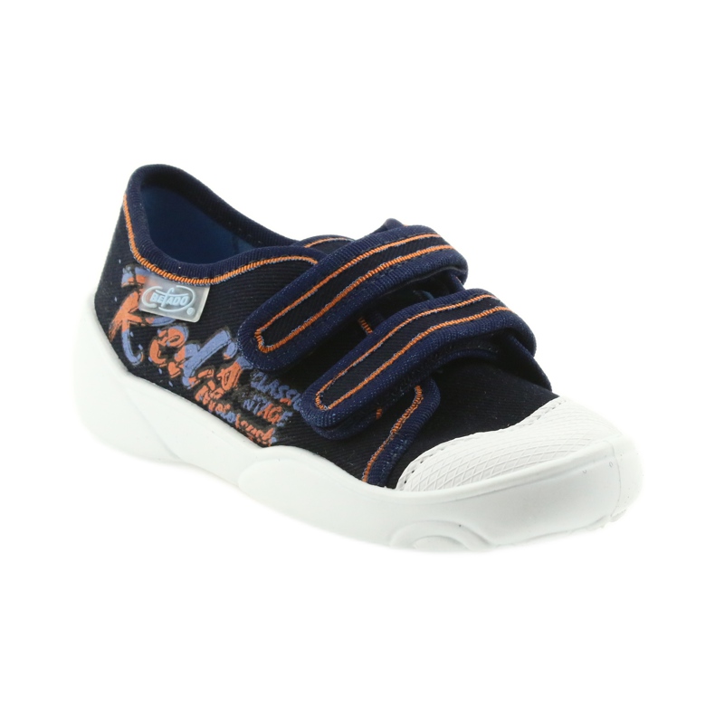 Befado children's shoes sneakers slippers 907P094 navy blue orange white 2 Befado children's shoes sneakers slippers 907P094 navy blue orange white 2
