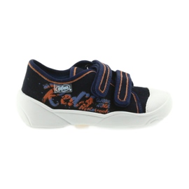 Befado children's shoes sneakers slippers 907P094 navy blue orange white 1 Befado children's shoes sneakers slippers 907P094 navy blue orange white 1