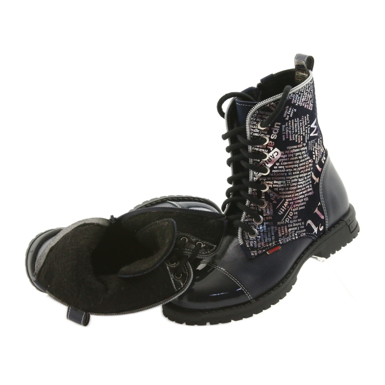 Girls' boots Zarro 69/03 navy blue multicolored grey purple black 4