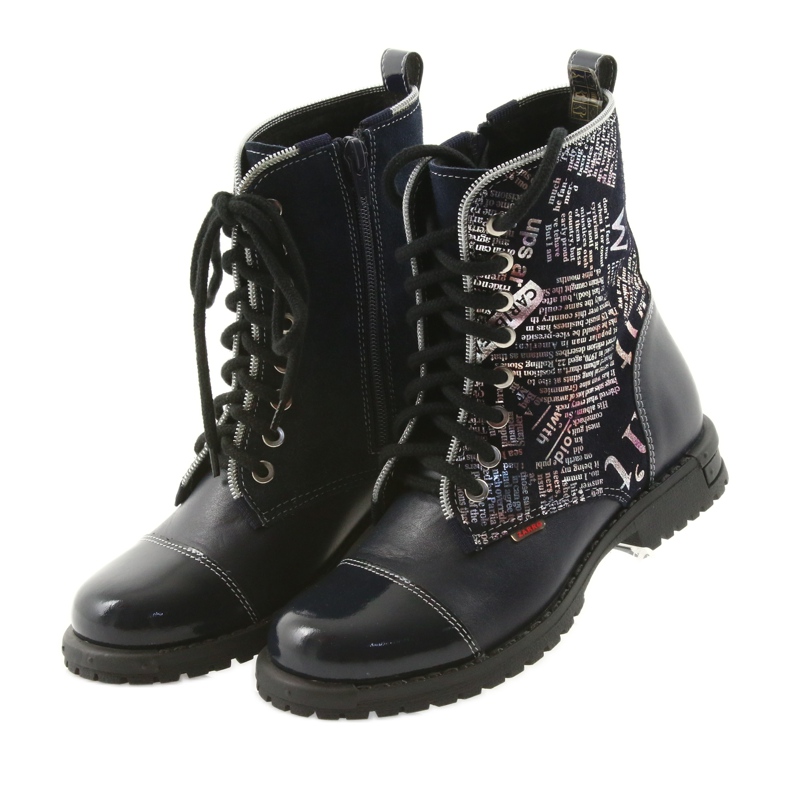 Girls' boots Zarro 69/03 navy blue multicolored grey purple black 3