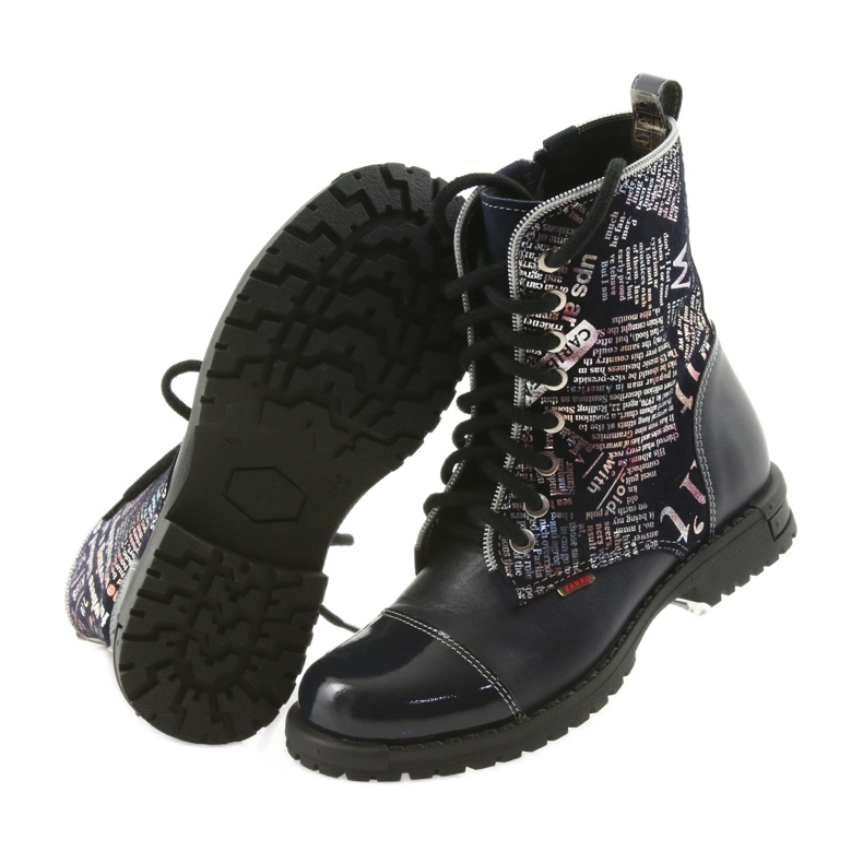 Girls' boots Zarro 69/03 navy blue multicolored grey purple black 5