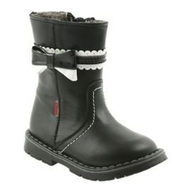 Girls' boots 87/03 Black with a bow Zarro 1 Girls' boots 87/03 Black with a bow Zarro 1