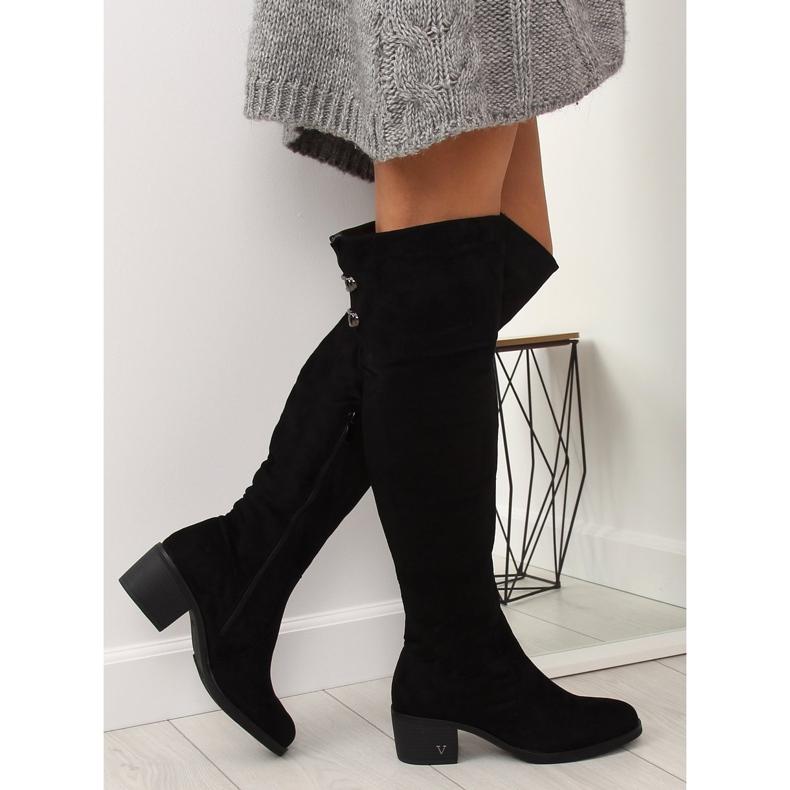 Black high-heeled boots BH131-HB Black 2