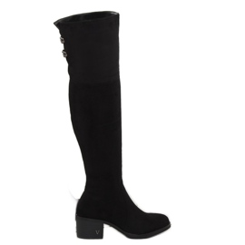 Black high-heeled boots BH131-HB Black 1