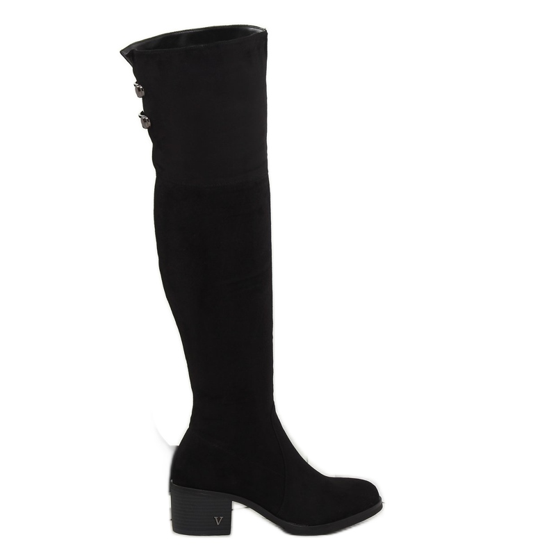 Black high-heeled boots BH131-HB Black 1