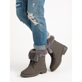 Dark gray trappers with fur grey 1