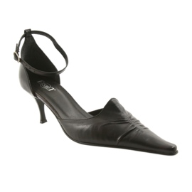 Black leather women's sandals Eksbut 644 1