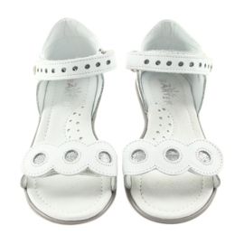 Girls' sandals Bartek silver rings white 3