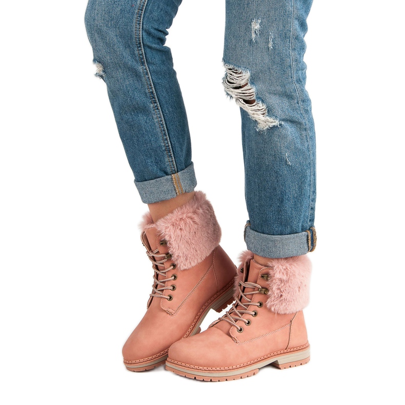 SDS Pink Trappers With Fur 1